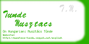 tunde musztacs business card